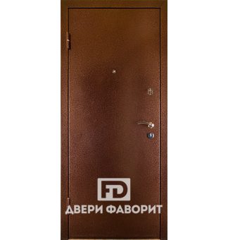 Одностворчатая уличная входная дверь с цинкогрунтом